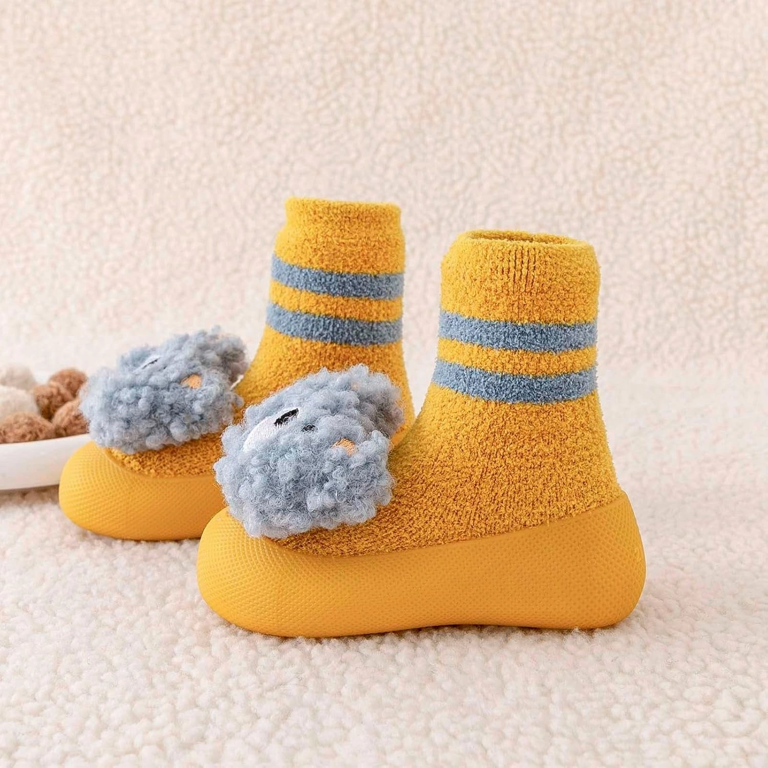 1 Year Old Shows Autumn and Winter Comfortable Baby Toddler Shoes Cute Rabbit Bear Cartoon Boys Shoes Size 13 Copa Sense   Fg Soccer Cleats