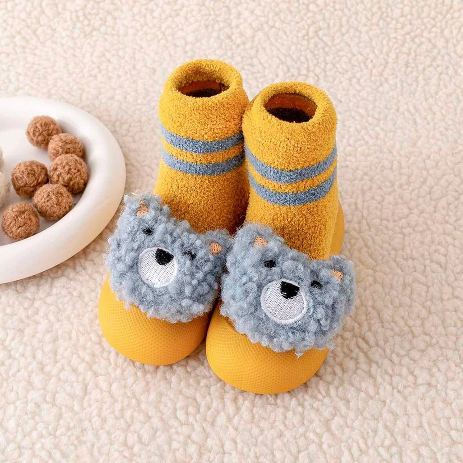 Cool Cleats Youth 1 Year Old Shows Autumn and Winter Comfortable Baby Toddler Shoes Cute Rabbit Bear Cartoon Boys Shoes Size 13