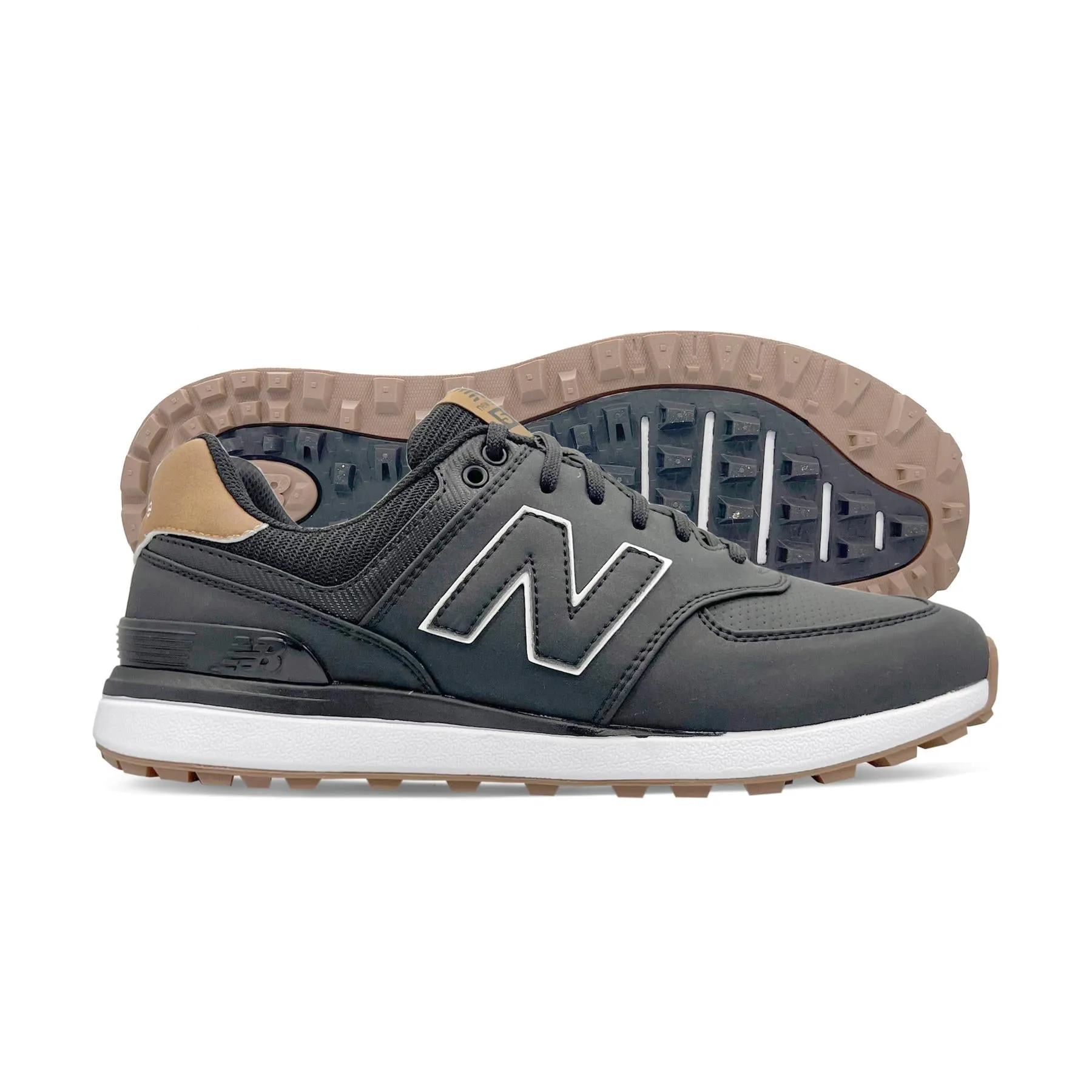 Golf Types Of Golf 574 Greens V2 Spikeless Golf Shoes Black/Gum