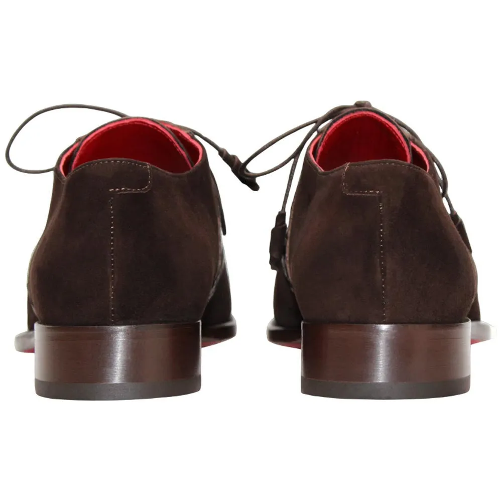 Dr Marten Dress Shoes Fennix of Italy Genuine Alligator Skin & Suede LANDON Brown Shoes (USA Men Size)