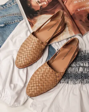 Zoe Beige Braided Flats for Women Madewell Snow Boots