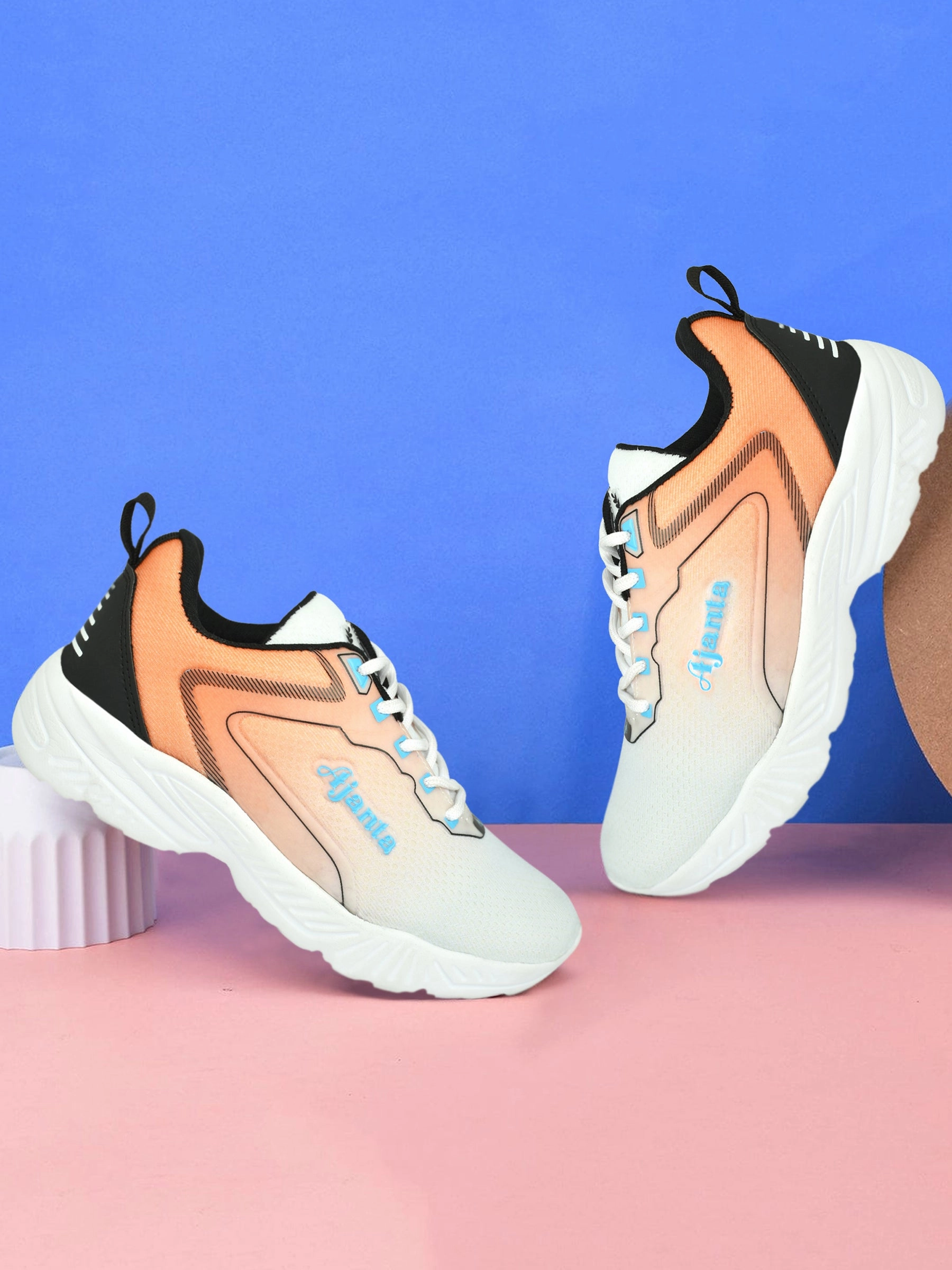 Best Running Shoes For Big Men Ajanta Boys Orange Stylish Shoes | Lightweight Long Lasting Sports Shoes |  Mesh Upper with EVA Sole | Sports shoes EK2007