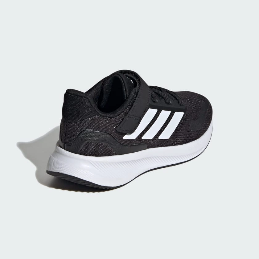 Adidas Kid's Runfalcon 5 Hook N' Loop Black/Whte Running Shoes On Running Shoes