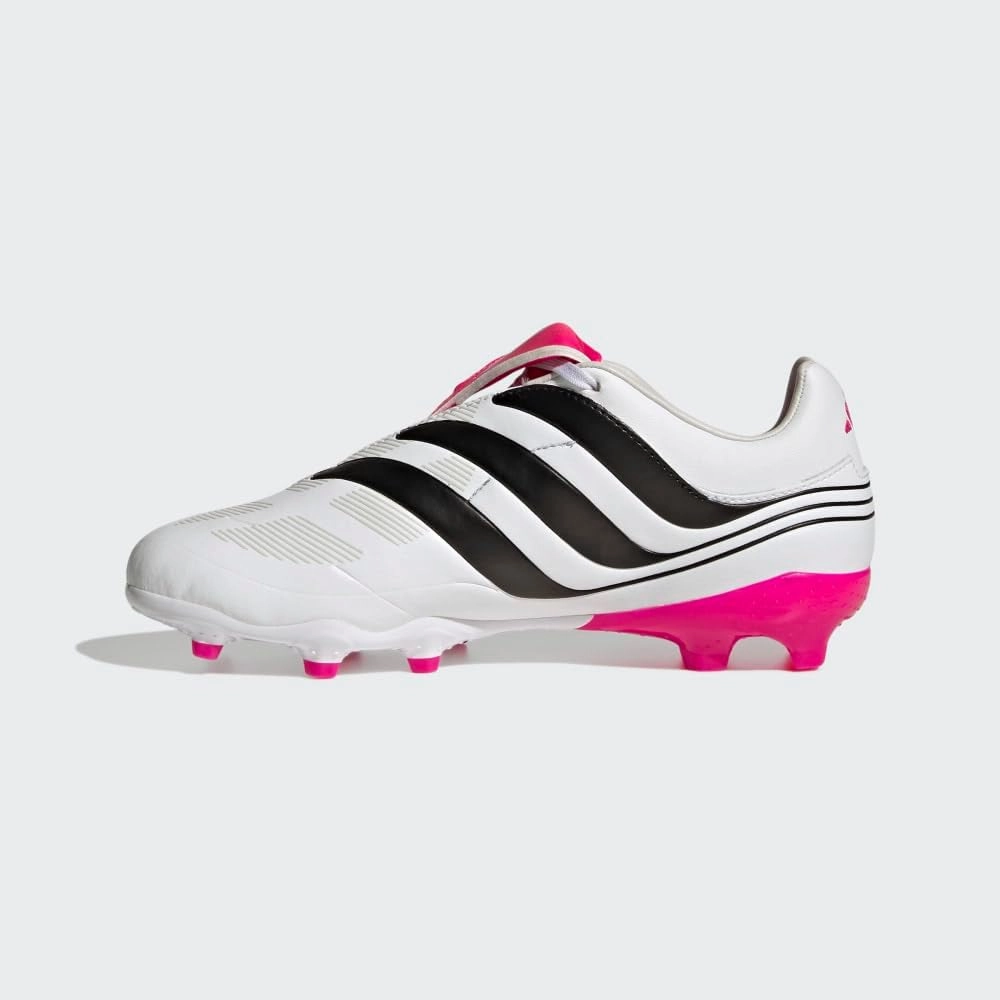 Preschool Soccer Cleats adidas Predator Precision.3 Youth Firm Ground Soccer Shoes - Fold-Over Tongue, Soft Leather Forefoot, Firm Ground Outsole, Lightweight Synthetic Upper