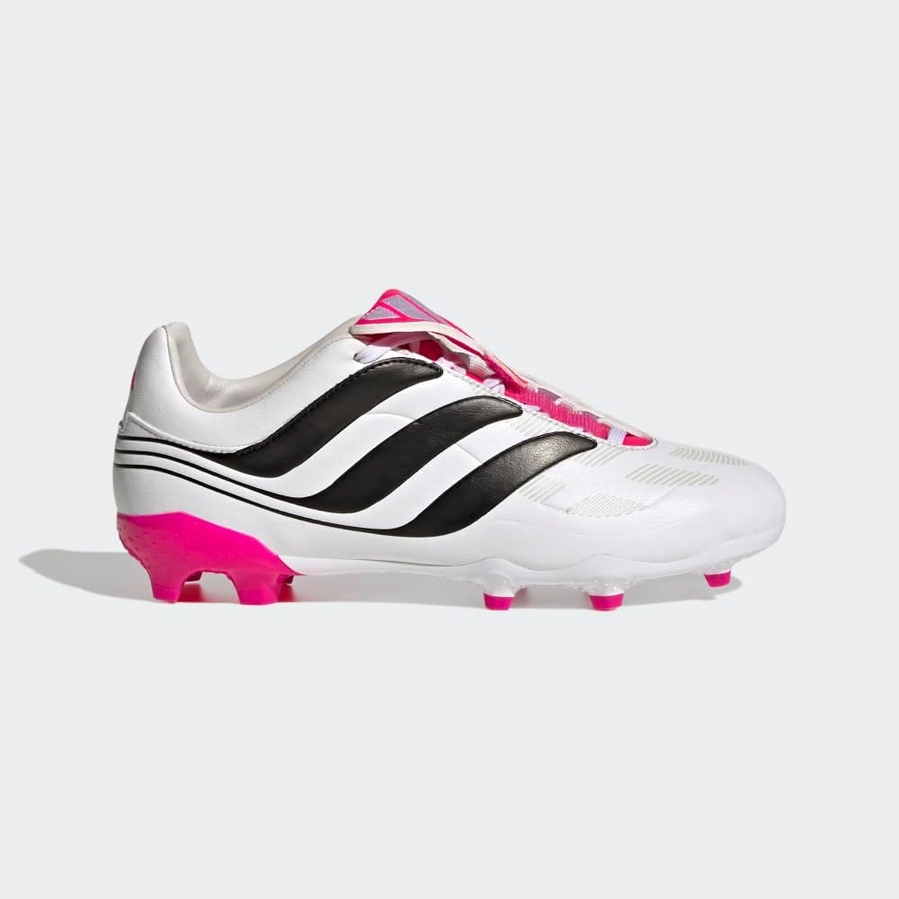 adidas Predator Precision.3 Youth Firm Ground Soccer Shoes - Fold-Over Tongue, Soft Leather Forefoot, Firm Ground Outsole, Lightweight Synthetic Upper Copa Pure.2 Firm Ground Soccer Cleats