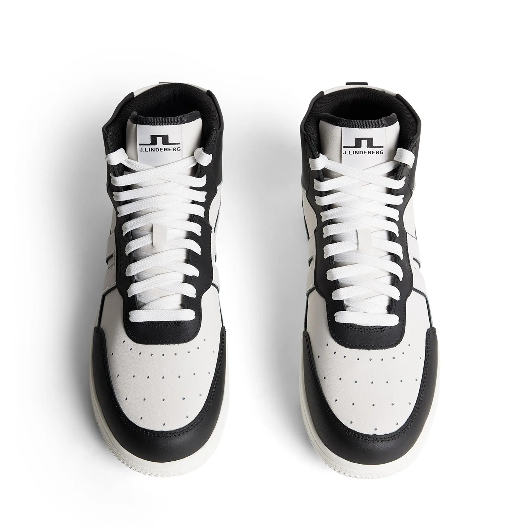 Ace High-Top Leather Golf Sneakers Black Golf Galaxy Golf