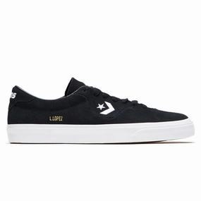 Golden Nike Shoes Converse Cons Louie Lopez Pro OX Black/Black/White