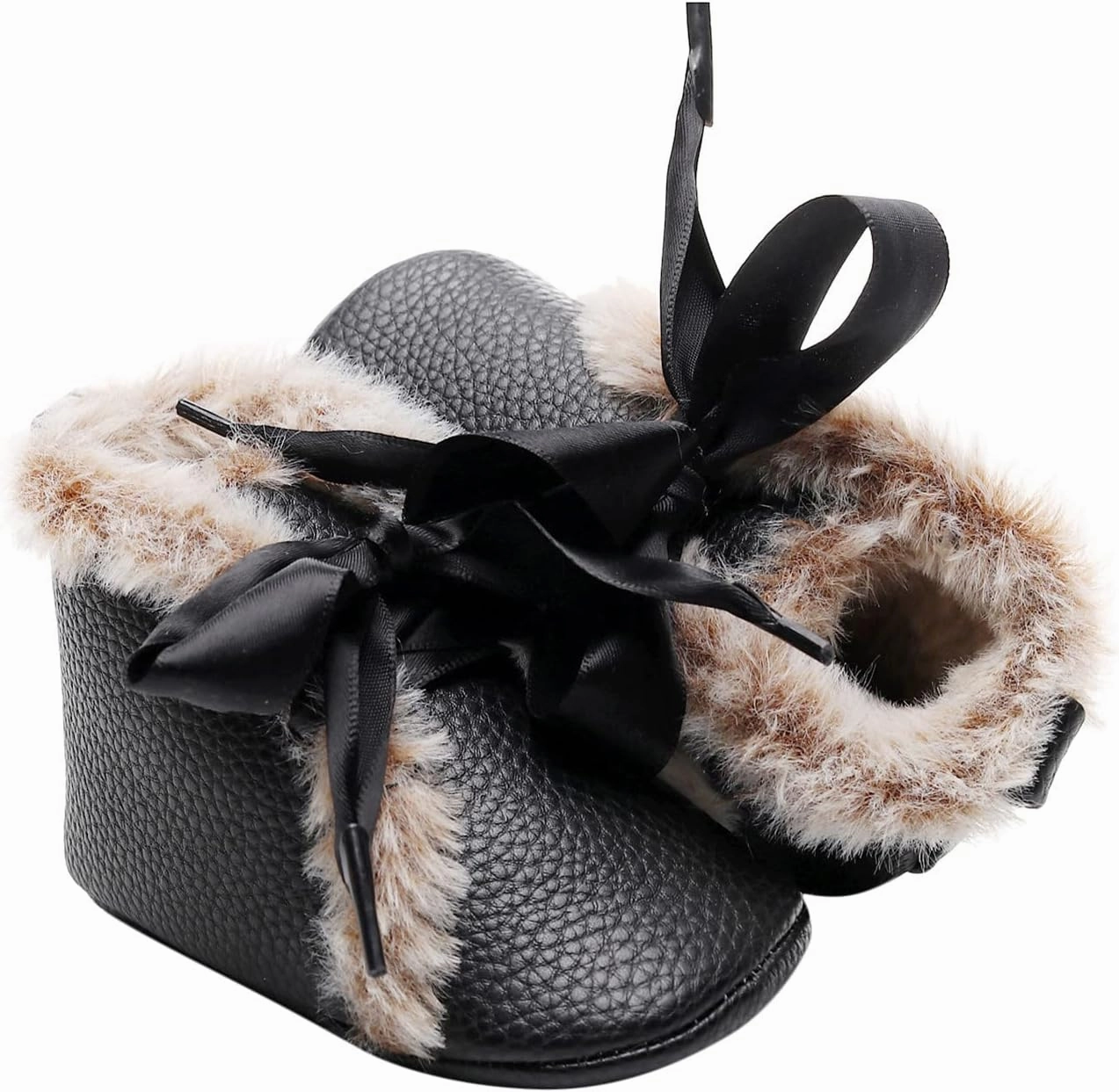 David Villa Soccer Cleats Boys Shoes Baby Bowknot Boots Cotton Warm Plush Shoes Soft Baby Infant First Snow Walkers Girls Baby Shoes Baby Walking Shoes Boy 6-12 Months