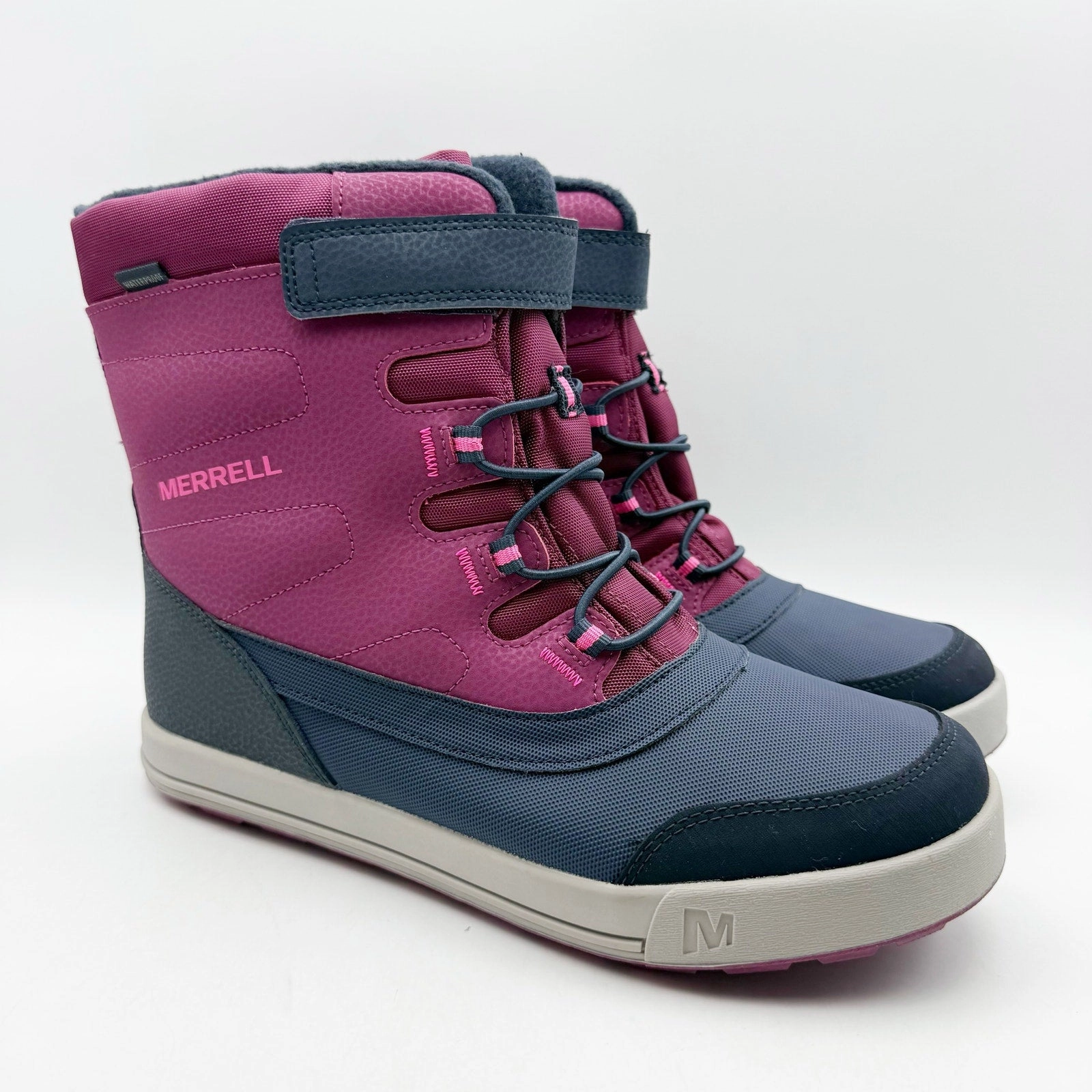 Merrell Kids Snow Storm Winter Boots US 7 M EU 38 Berry Navy Waterproof NIB Snow Boots Cougar