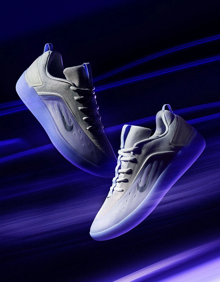 Nike Id Shoes Nike SB Zoom Nyjah 4 Skate Shoes - Light Thistle/Black-Light Thistle