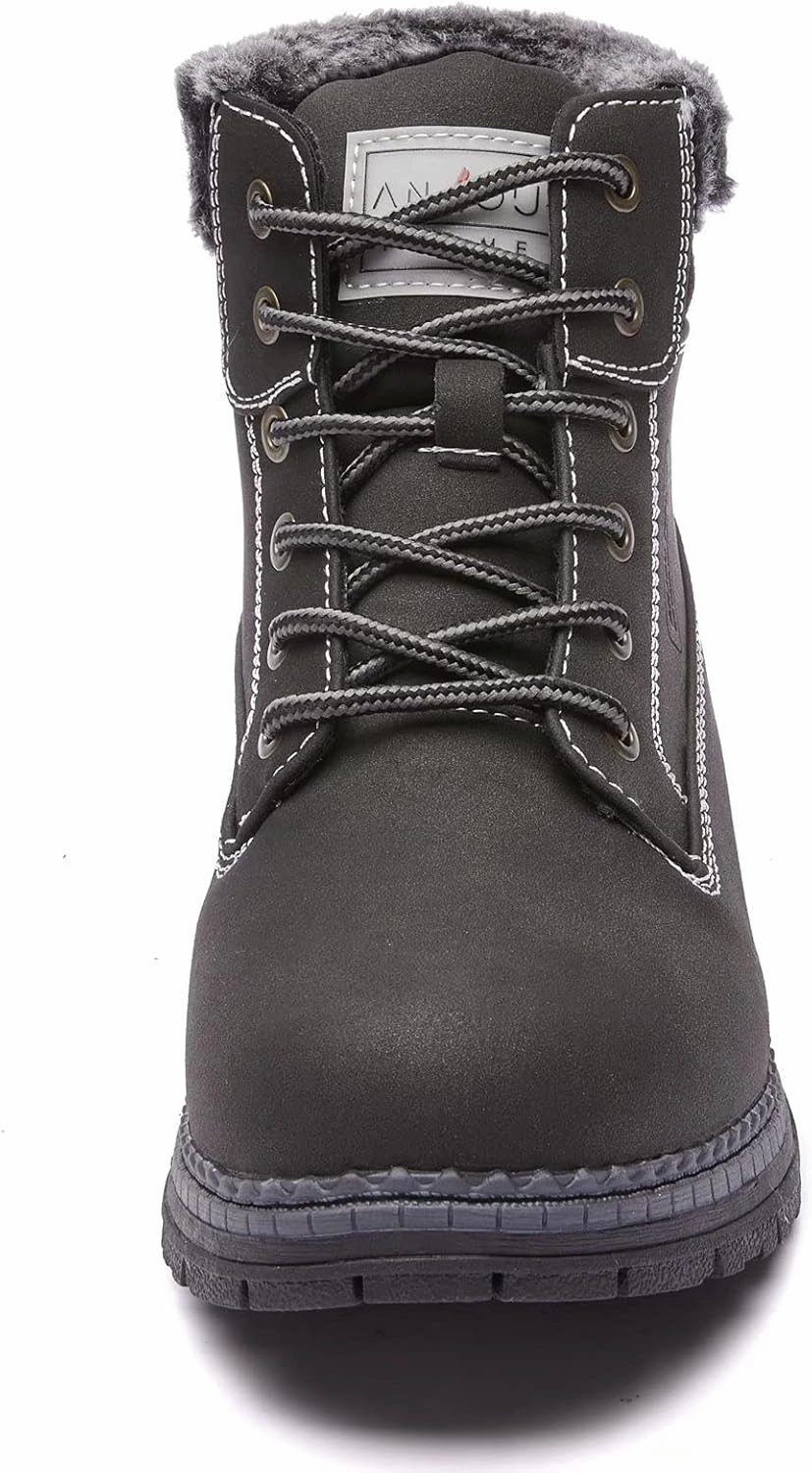 Joker Climbing Shoes Review ANJOUFEMME Womens Hiking Snow Winter Boots - Waterproof Work Ankle Boots for Women Comfortable Warm Fur Boots for Backpacking Cycling