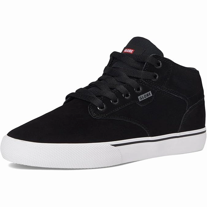 Adios Skate Globe Skateboard Shoes Motley Mid Black/White/Gum