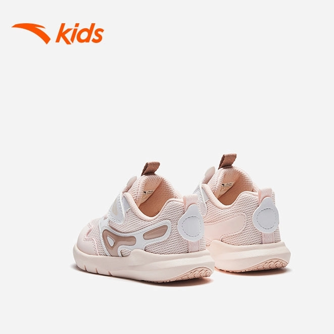 anta kids girls little cute pet running shoes 3225C0001-1 -pink/white (kasut larian kanak perempuan) Snow Boots With Cleats