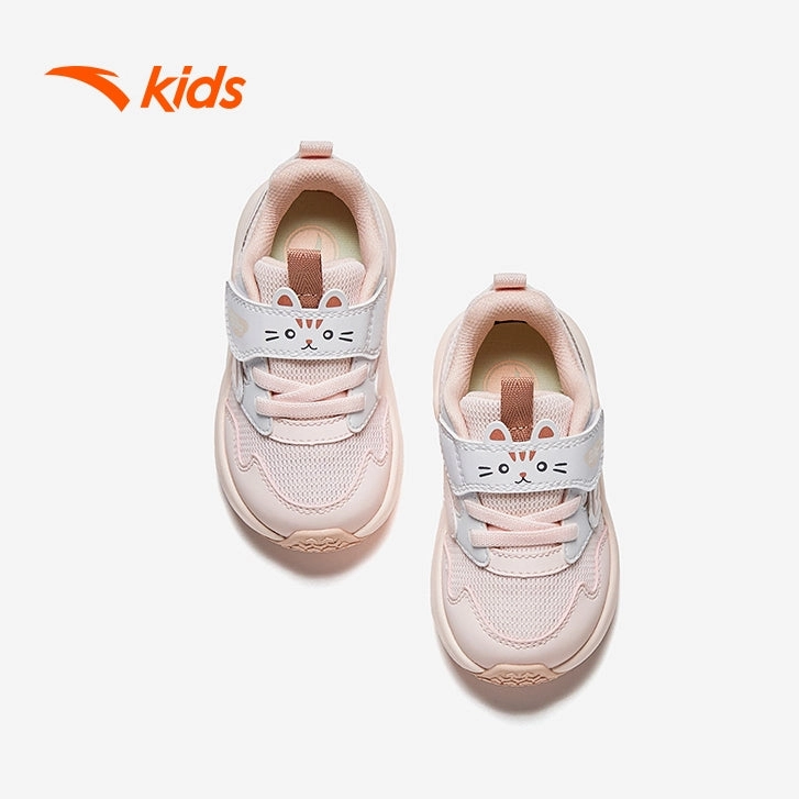 Crochet Snow Boots anta kids girls little cute pet running shoes 3225C0001-1 -pink/white (kasut larian kanak perempuan)