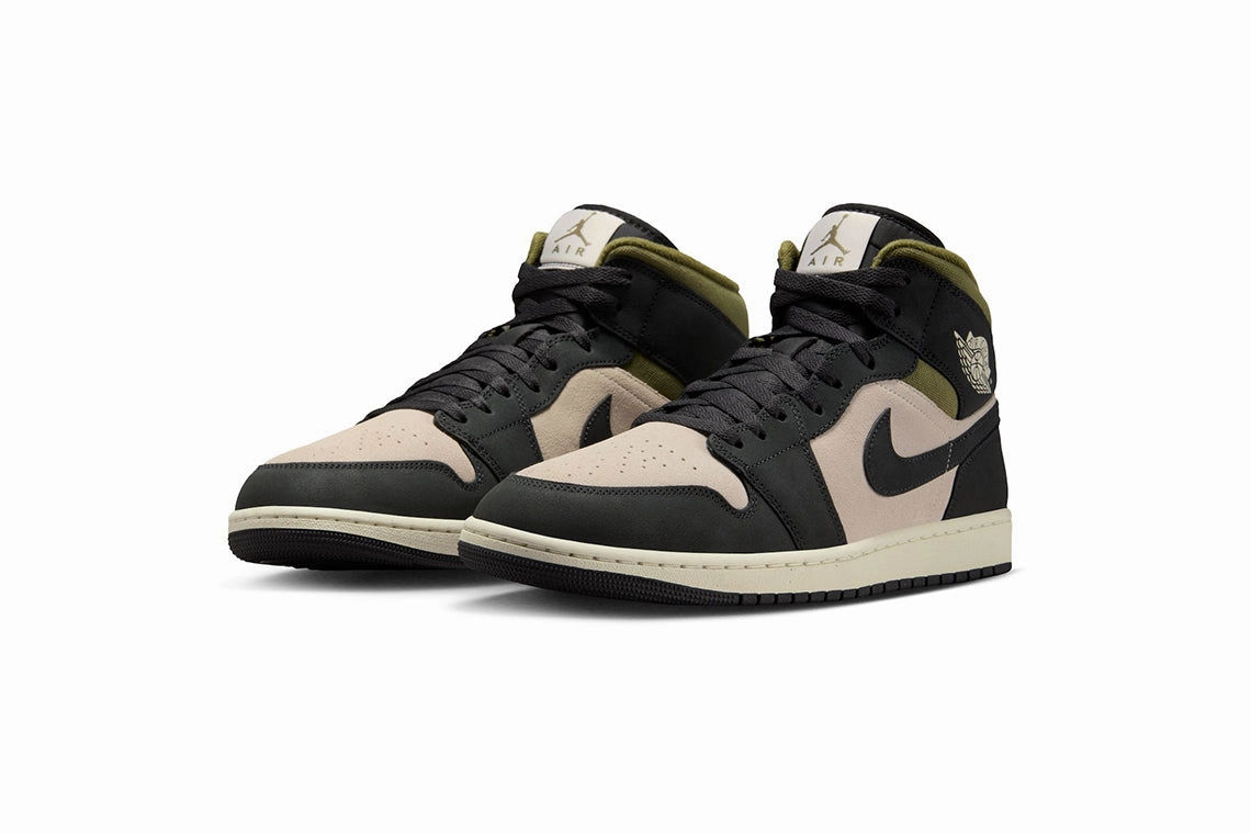 Nike On Sale Shoes Air Jordan 1 Mid SE : Lt Orewood Brown / Off Noir