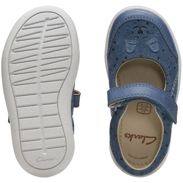 Born Shoes Mary Janes Clarks Girls Shoe Flash Pet T. Denim Blue