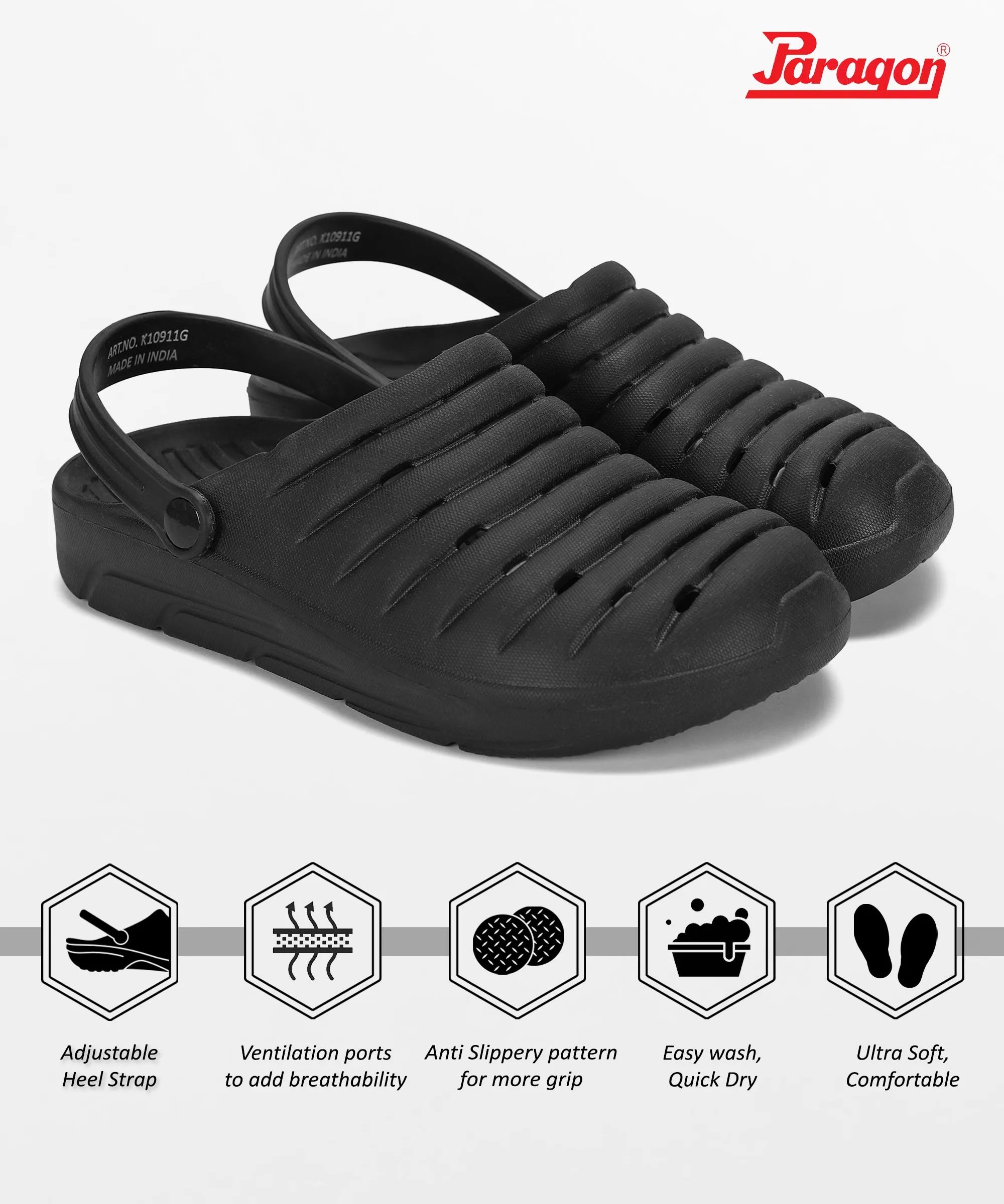 Paragon Blot K10911G Men Casual Clogs | Stylish,Durable | Casual & Comfortable | For Everyday Use Estelle