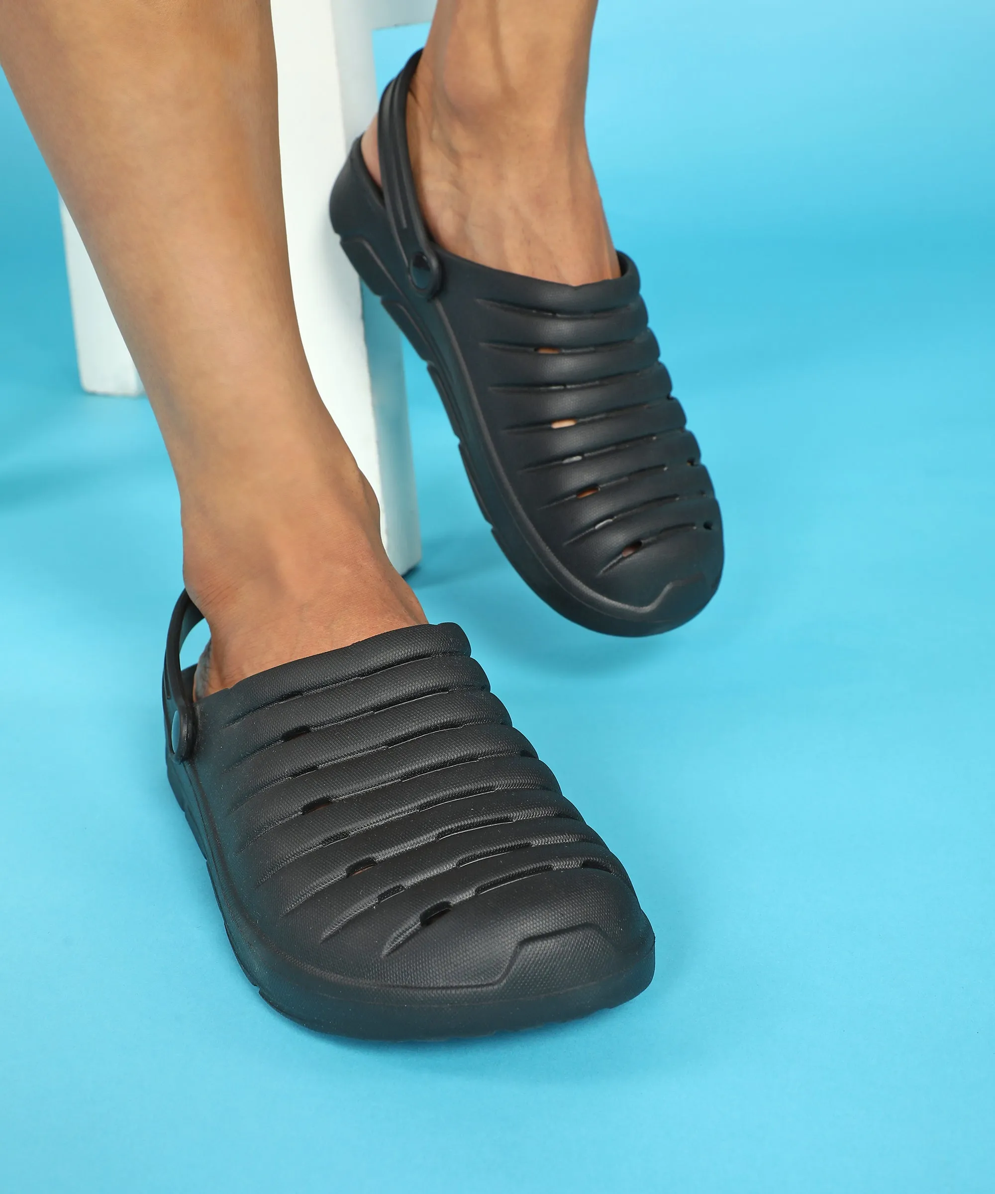 Paragon Blot K10911G Men Casual Clogs | Stylish,Durable | Casual & Comfortable | For Everyday Use Suede Studded Clogs