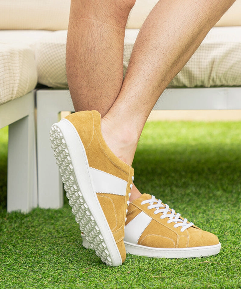 With Best Arch Support Golf ALL CLASSIC Golf Cambridge Spikeless Golf Shoes - Yellow