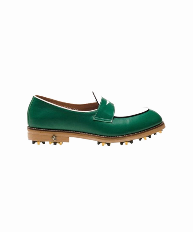 ALL CLASSIC Golf Noble Penny Loafer Classic Golf Shoes - Green Ortholite Golf