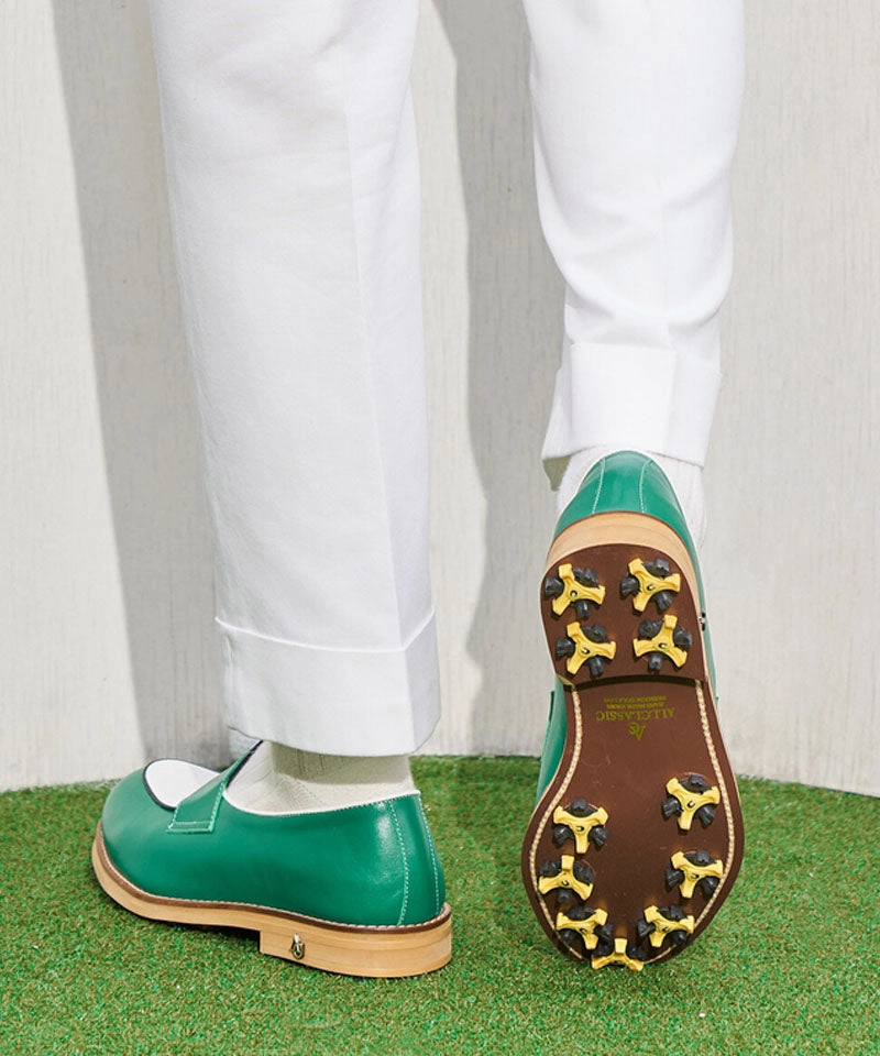 Fj Golf Shoe Spikes Golf ALL CLASSIC Golf Noble Penny Loafer Classic Golf Shoes - Green