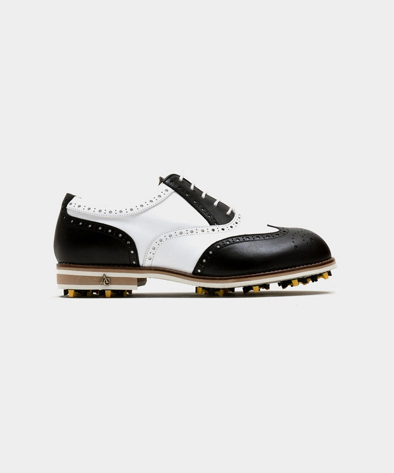 Best Golf Shoes Flat Feet ALL CLASSIC Golf Noble Wingtip Classic Golf Shoes - Black Toe