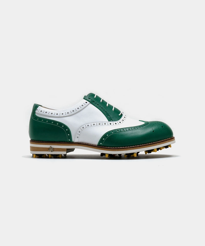 Golf Shoes Extra Wide ALL CLASSIC Golf Noble Wingtip Classic Golf Shoes - Green