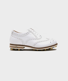 ALL CLASSIC Golf Noble Wingtip Classic Golf Shoes - White Best Waterproof Golf