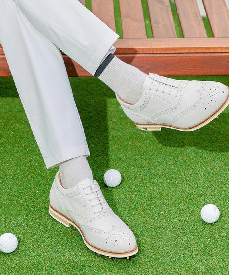ALL CLASSIC Golf Noble Wingtip Classic Golf Shoes - White Phantom Golf