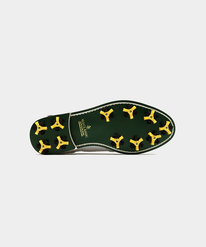 Spiked Golf ALL CLASSIC Golf Nomantic Noble Wingtip Classic Golf Shoes - Green