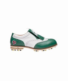Goatlane Golf Shoes ALL CLASSIC Golf Nomantic Noble Wingtip Classic Golf Shoes - Green