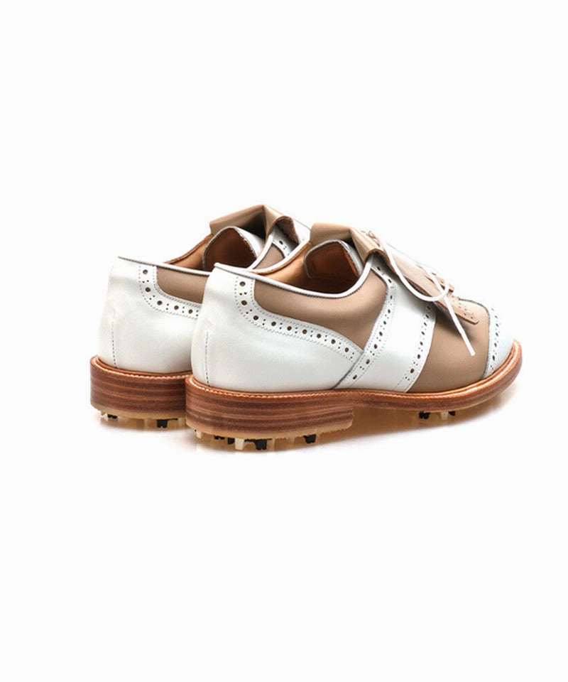 ALL CLASSIC Golf Wingtip Classic Golf Shoes - Beige Puma Golf