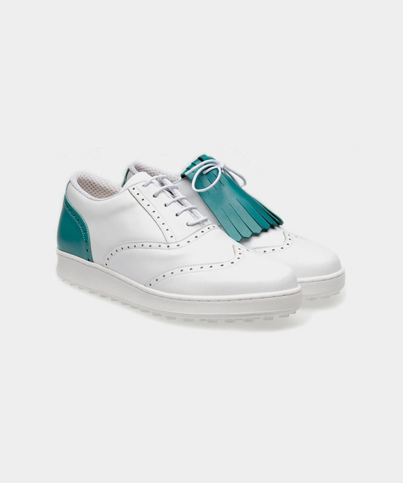 Dustin Johnson Golf Shoes ALL CLASSIC Golf Wingtip Spikeless Golf Shoes - Mint