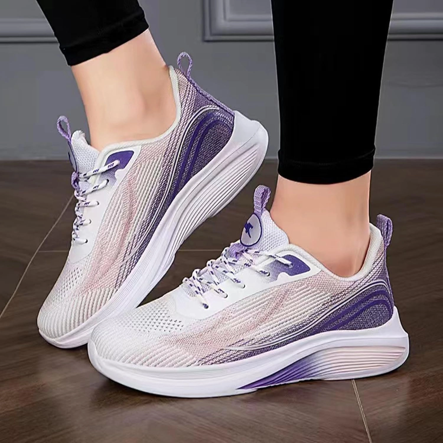 HINDOLA Sneakers for Women Running Shoes Lightweight Casual Walking Shoes Breathable Gym Work Fashion Comfortable Non Slip Shoes Winter Training Shoes