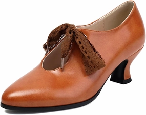 Balance Tennis Shoes SACFOF Women's Lace Bow Heels Mary Jane Pumps Closed Toe Low Heels Ankle Strap Wedding Evening Party Dress Shoes