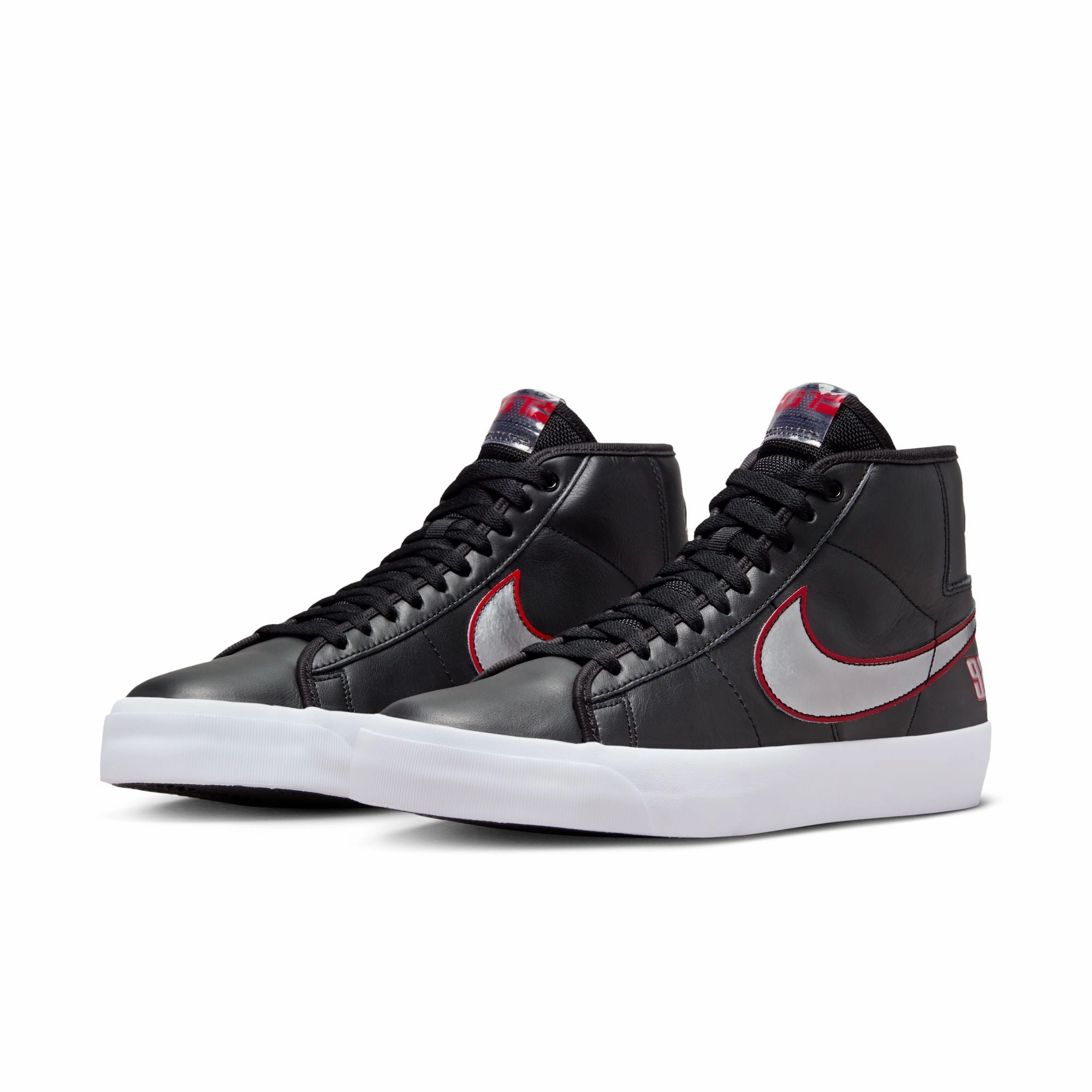 NIKE SB BLAZER MID PRO GT BLACK / METALLIC SILVER Nike Shoes Academy