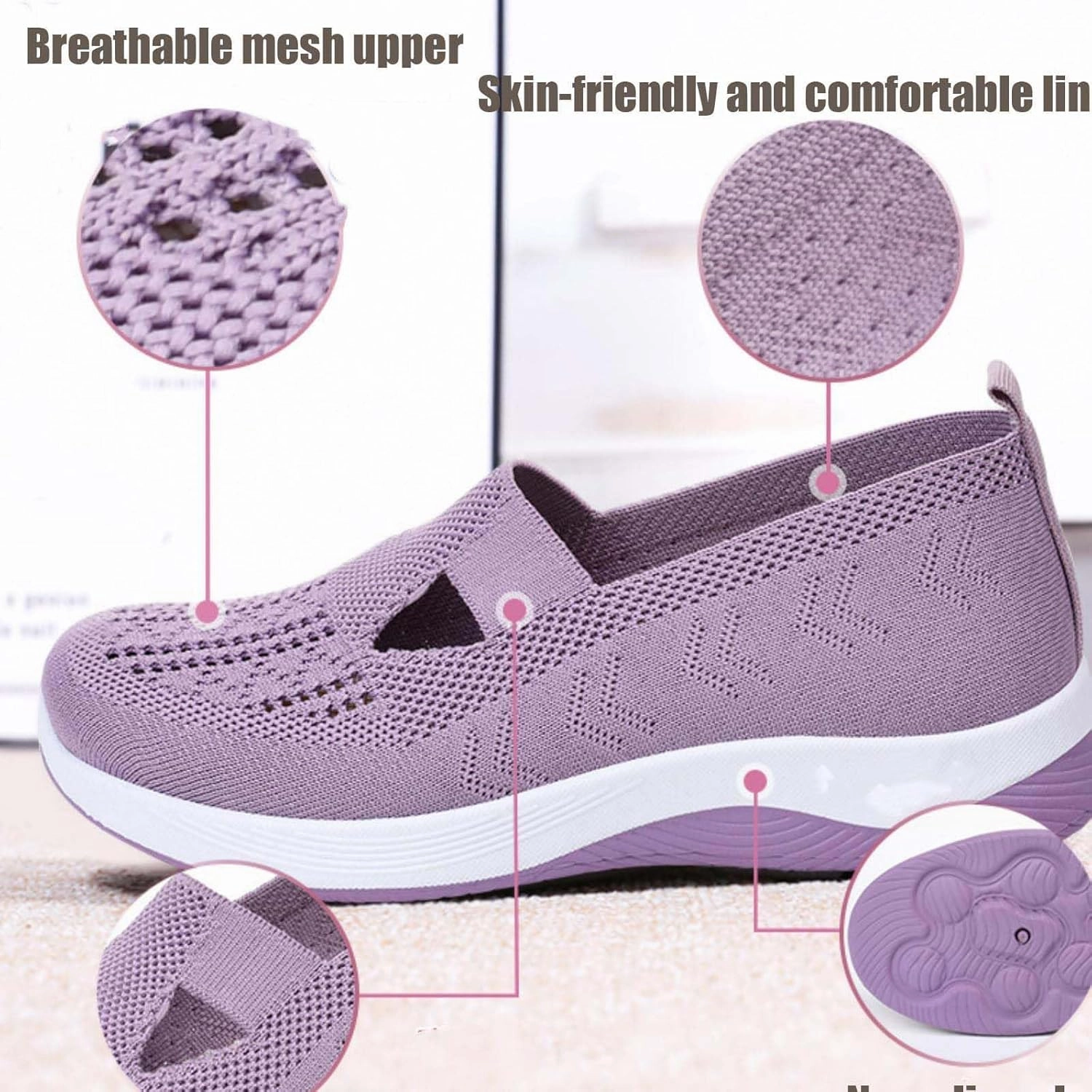 Tennis Point Tennis Shoes Orthopedic Shoes for Women,Women's Woven Breathable Soft Sneakers Arch Support Walking Flying Diabetic Foam Womens Comfortable Non Slip Food Service Lightweight Nurse Sport Sneaker