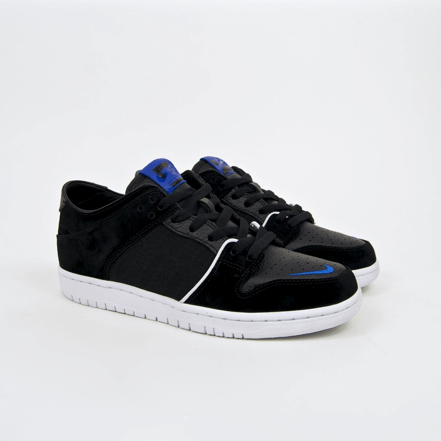 Nike SB - Dunk Low Pro QS (Decon x Soulland) Shoes - Black / Game Royal-White Silver And Nike Shoes