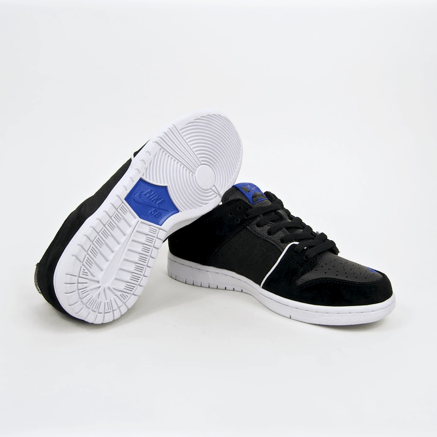 Nike SB - Dunk Low Pro QS (Decon x Soulland) Shoes - Black / Game Royal-White Nike Running Wide Shoes
