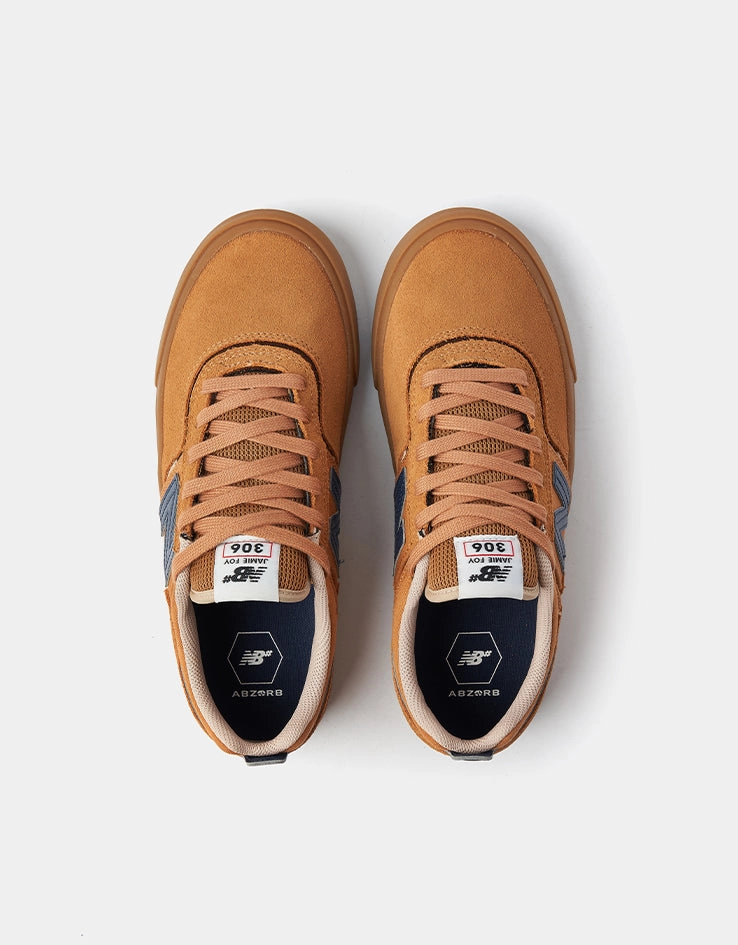 New Balance Numeric 306 Jamie Foy Skate Shoes - Wheat/Navy For Sale Revenge Skate