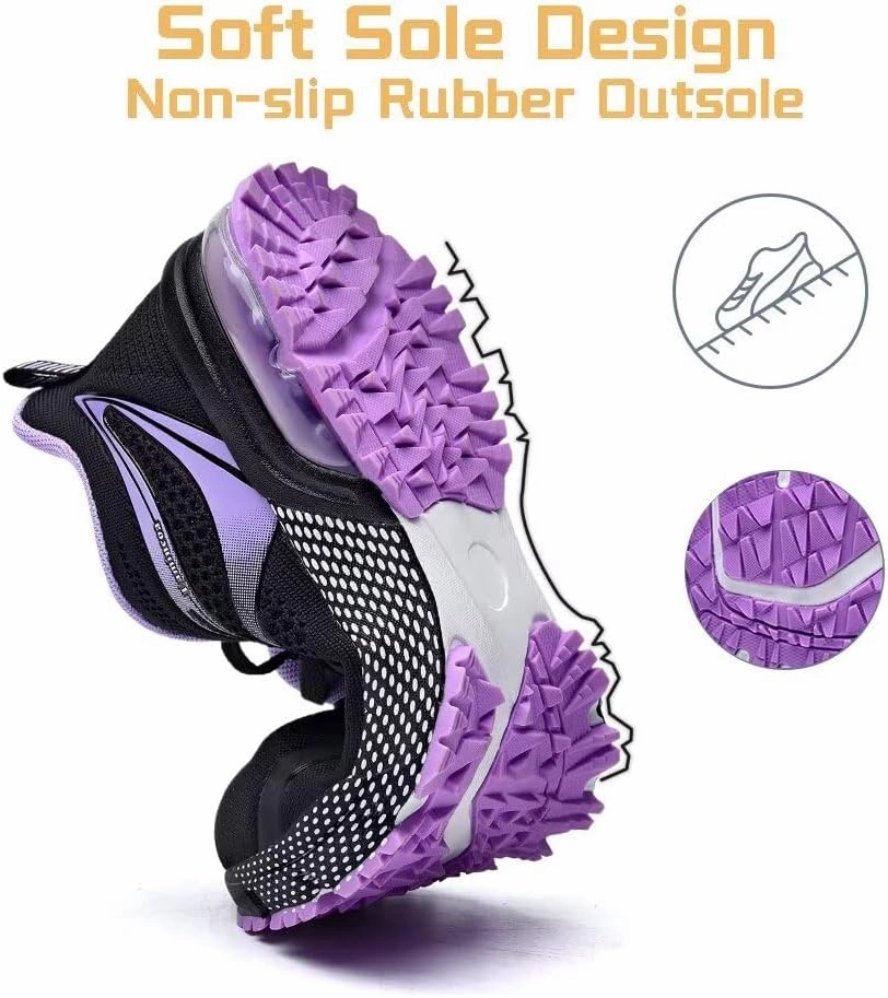 Womens Air Running Shoes Non Slip Tennis Walking Shoes Women Mesh Cushion Sneakers for Gym Workout Sports Badminton Shoe Insoles