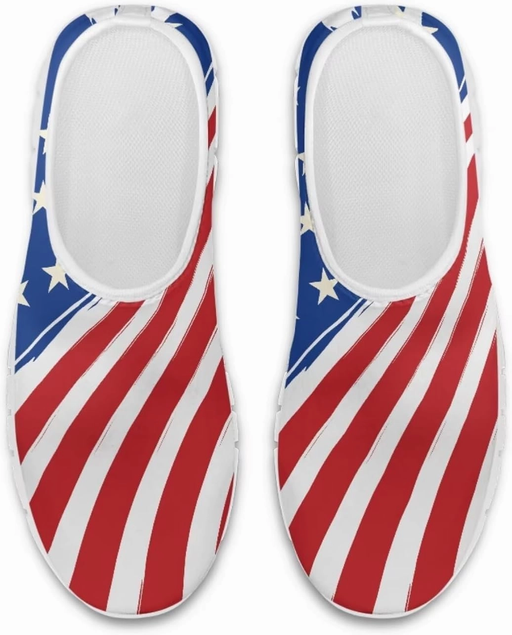 American Flag Walking Shoes for Women Slip On Casual Running Shoes Low Top Mesh Sport Shoes Lightweight Adult Jogging Shoes Cycling Shoes Next Day Delivery