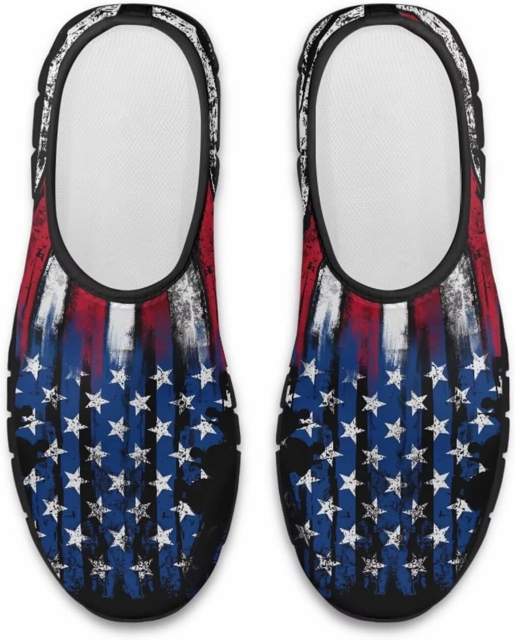 Cycling Peloton American Flag Walking Shoes for Women Slip On Casual Running Shoes Low Top Mesh Sport Shoes Lightweight Adult Jogging Shoes