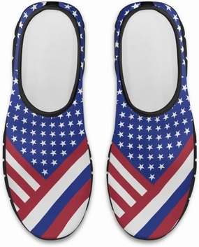 American Flag Walking Shoes for Women Slip On Casual Running Shoes Low Top Mesh Sport Shoes Lightweight Adult Jogging Shoes Cyclebar Cycling Shoes