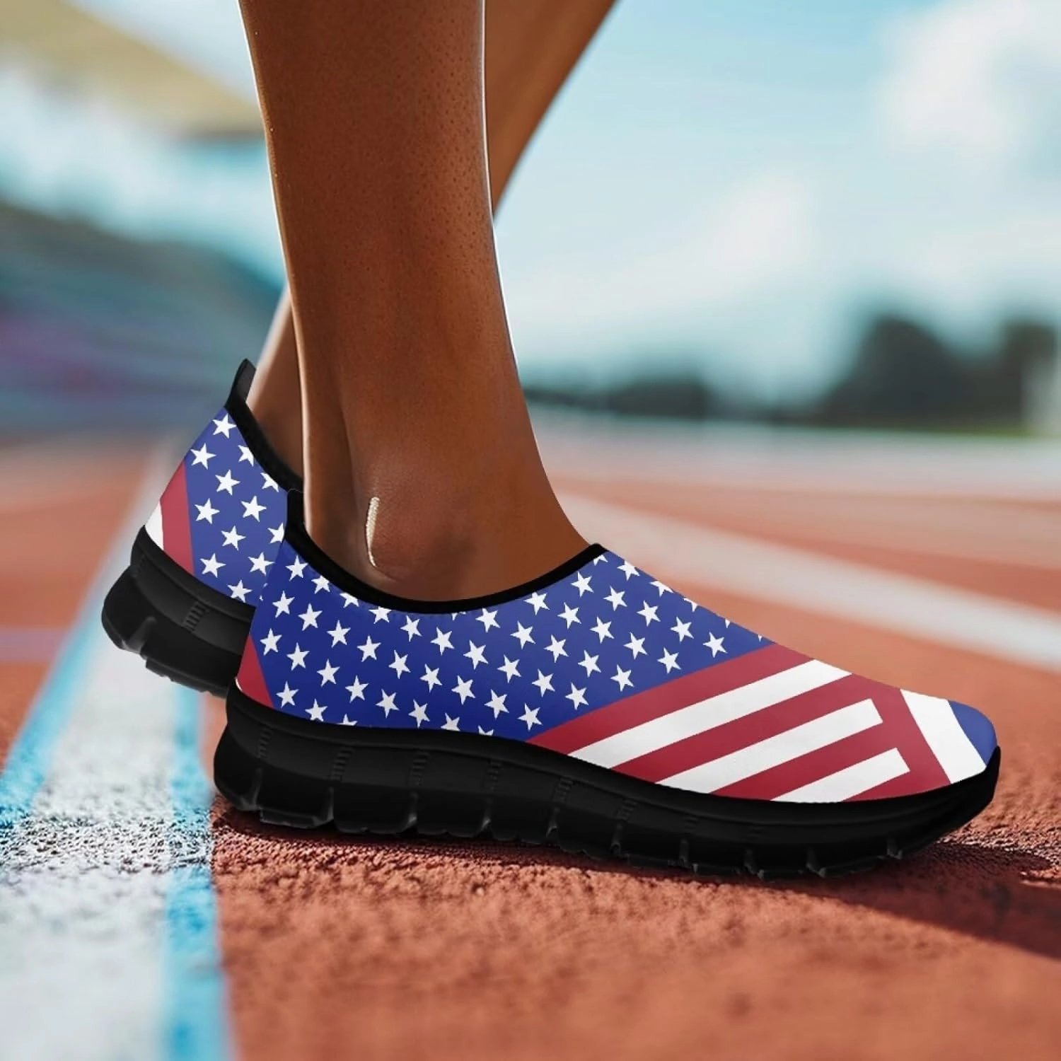 Tarantula Climbing Shoes Review American Flag Walking Shoes for Women Slip On Casual Running Shoes Low Top Mesh Sport Shoes Lightweight Adult Jogging Shoes