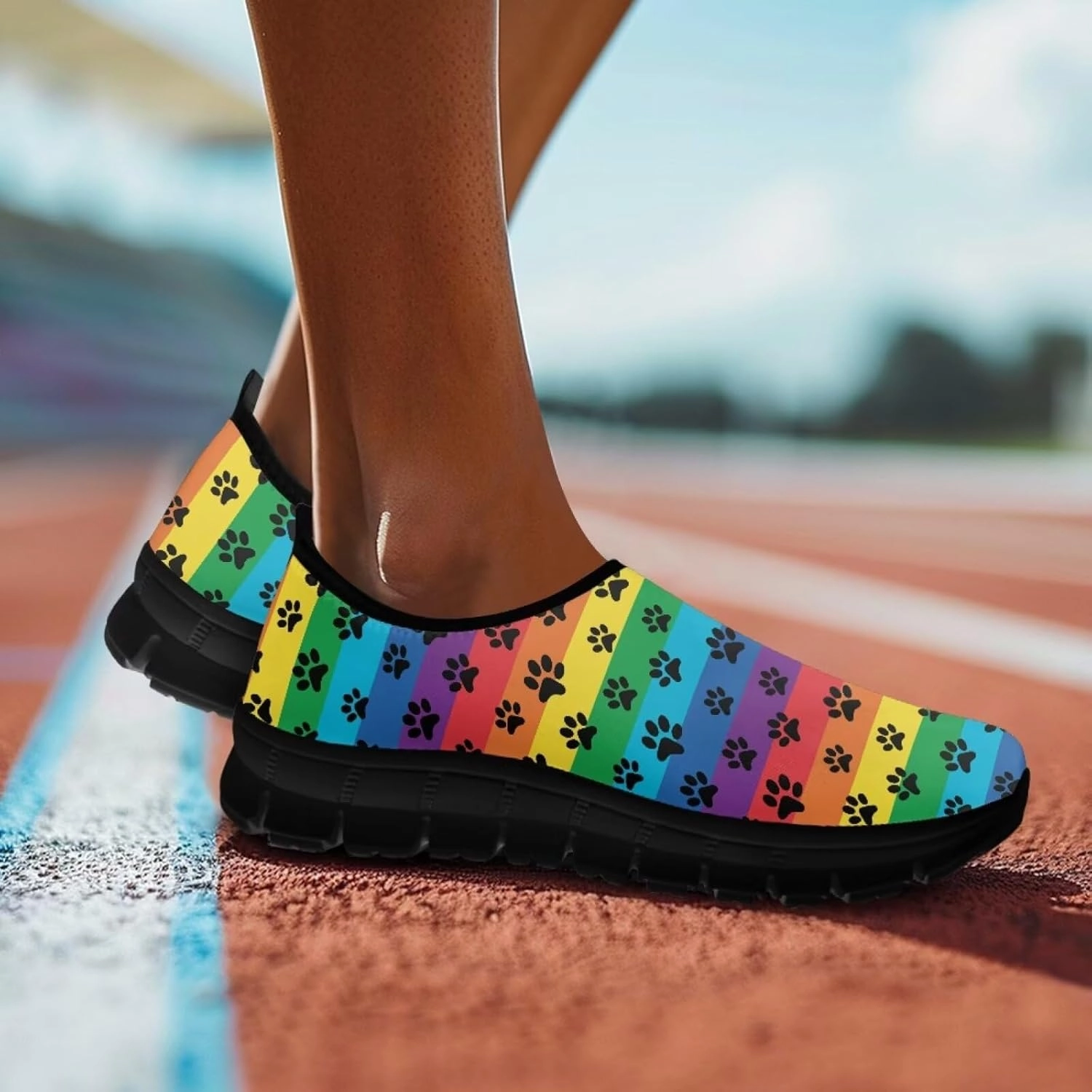 Cycle Shoes American Flag Walking Shoes for Women Slip On Casual Running Shoes Low Top Mesh Sport Shoes Lightweight Adult Jogging Shoes