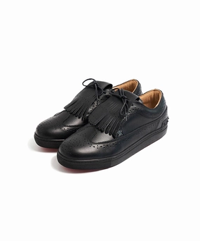 Wide Toe Box Shoes Golf ANEW Golf: Tassel Sunflower Shoes 02 - Black