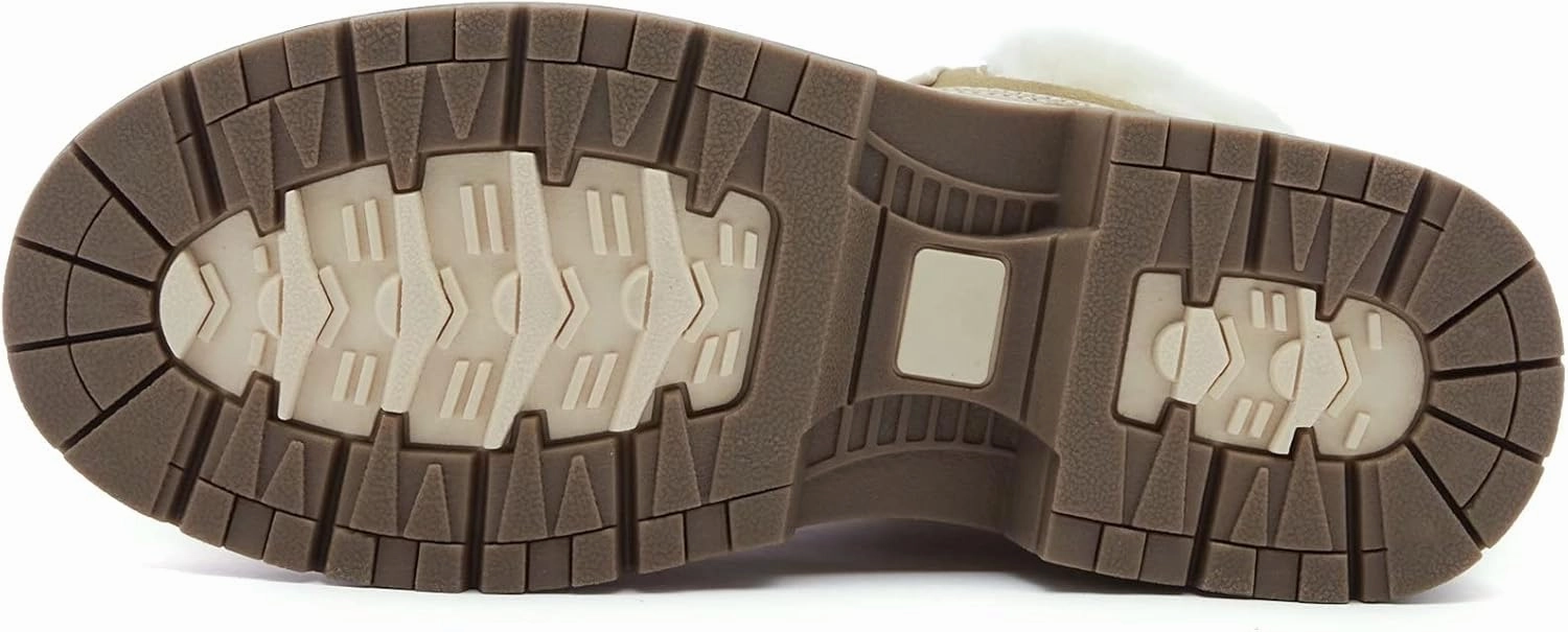 Omt Cycling Shoes ANJOUFEMME Womens Hiking Snow Winter Boots - Waterproof Work Ankle Boots for Women Comfortable Warm Fur Boots for Backpacking Cycling