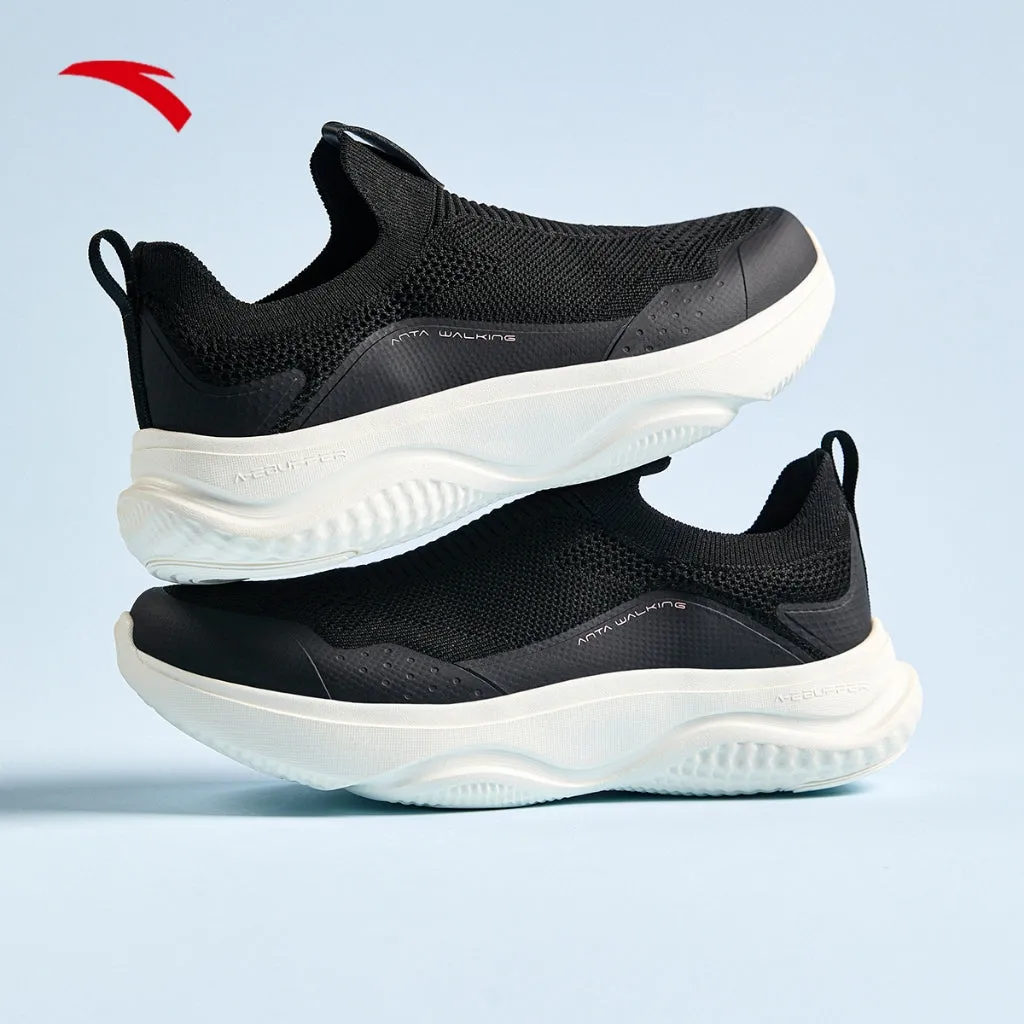 ANTA Women Rebound Cross Training Shoes Slip-On Shoes 1224B7701-1 - Black (Kasut Sukan/Slip On Shoes) Suede Snow Boots