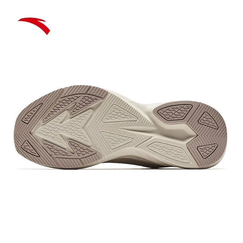 ANTA Women Shock Running Shoes 9225A5511-2 -White/Grey/Orange (Kasut Larian/Kasut Joging Perempuan) Snow Boots In Snow